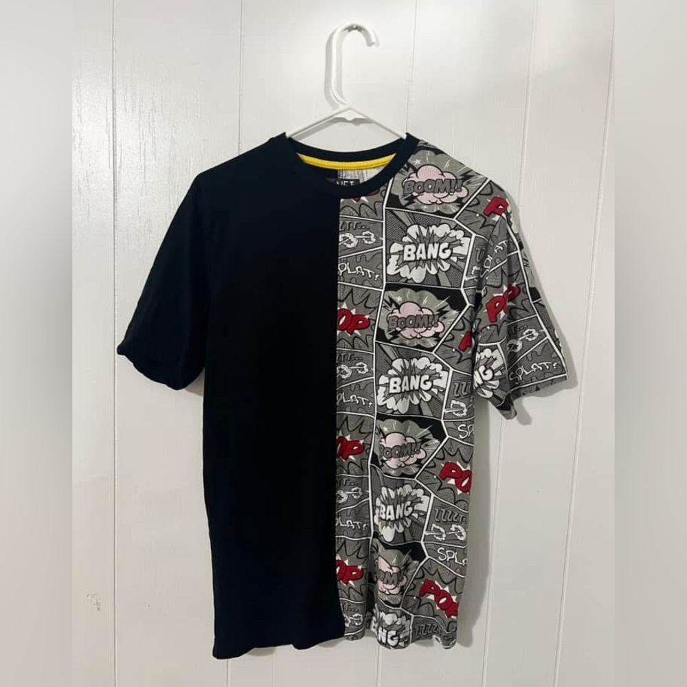 Comic Book Design Split Tee Short Sleeve Men’s T-Shirt